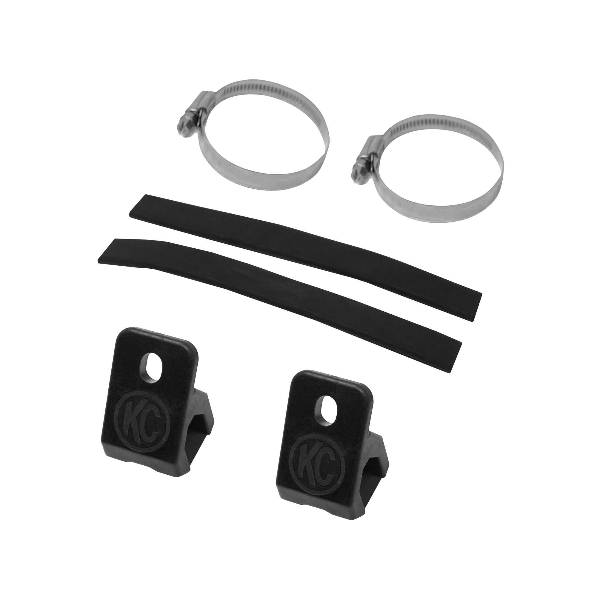 Bracket Set - Tube Clamp Light Mount - KC MTZ 40 in - Rubber Sleeve - Pair - 1.5 in - 2.0 in