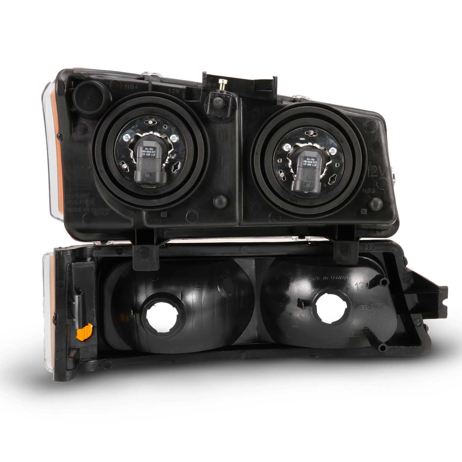 CRYSTAL HEADLIGHT SET; CLEAR LENS;