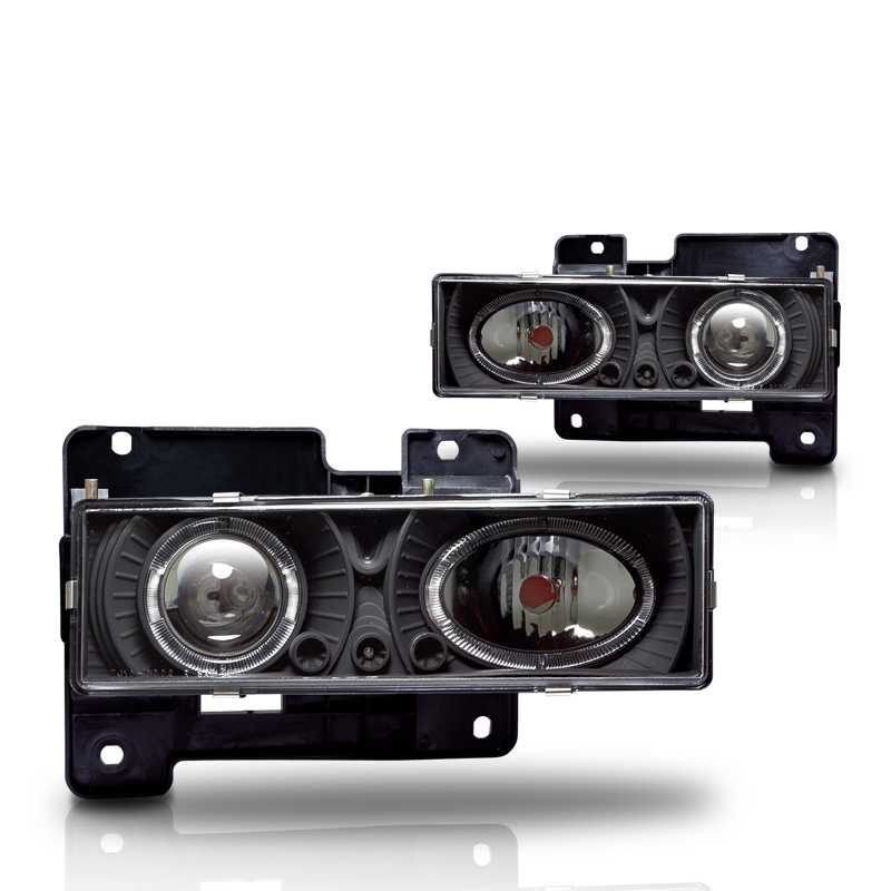 Chevy and GMC Headlight - Black / Clear