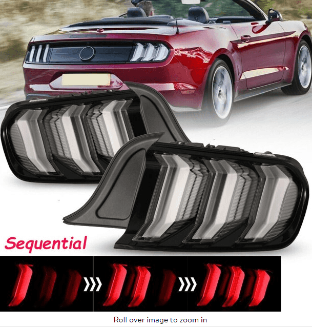 Renegade Led Sequential Tail Lights-Gloss Black / Clear - CTRNG0680-GBC