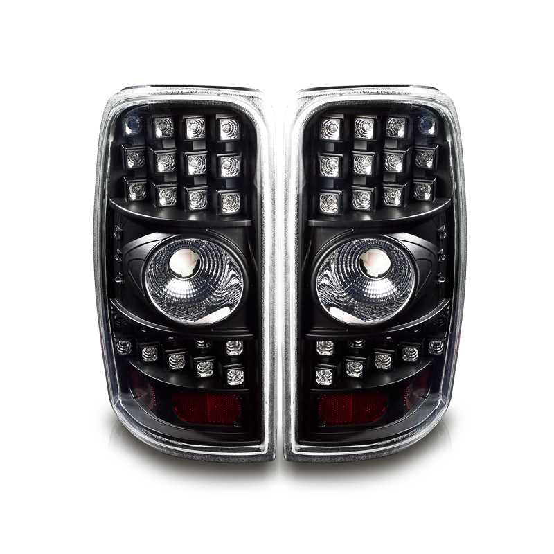2000-2006 Chevy Suburban 1500 2500 / Tahoe / GMC Yukon LED Taillights - Black / Clear