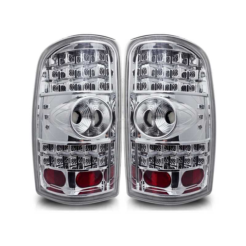 Winjet Led Tail Lights-Chrome / Clear - CTWJ-0007-CC