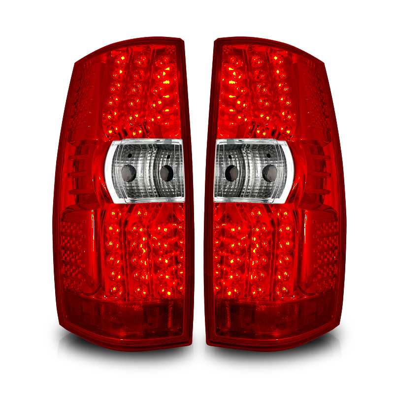 2007-2014 Chevrolet Suburban 1500 2500 / Tahoe LED Taillights - Chrome / Red