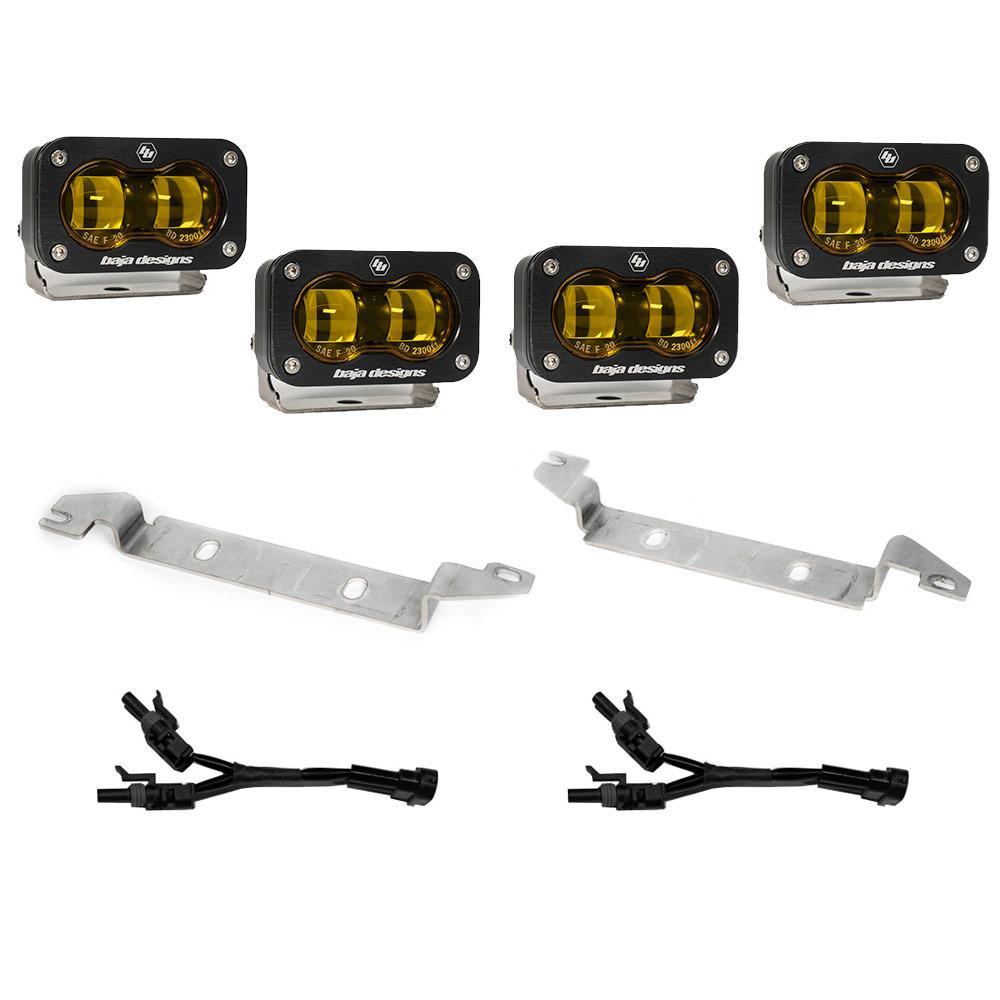 2024-Present Toyota Tacoma S2 SAE Baja Amber OEM Fog Replacement Kit Baja Designs